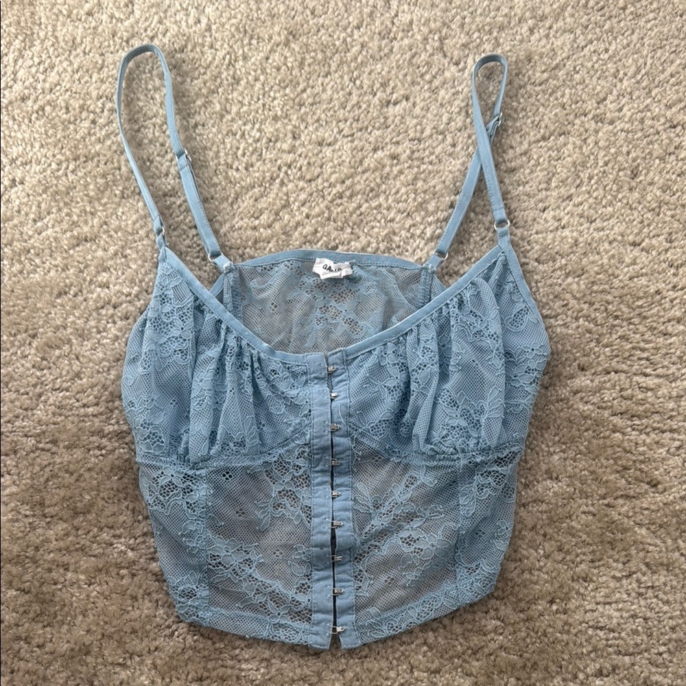 Garage Light Blue Lace Camisole